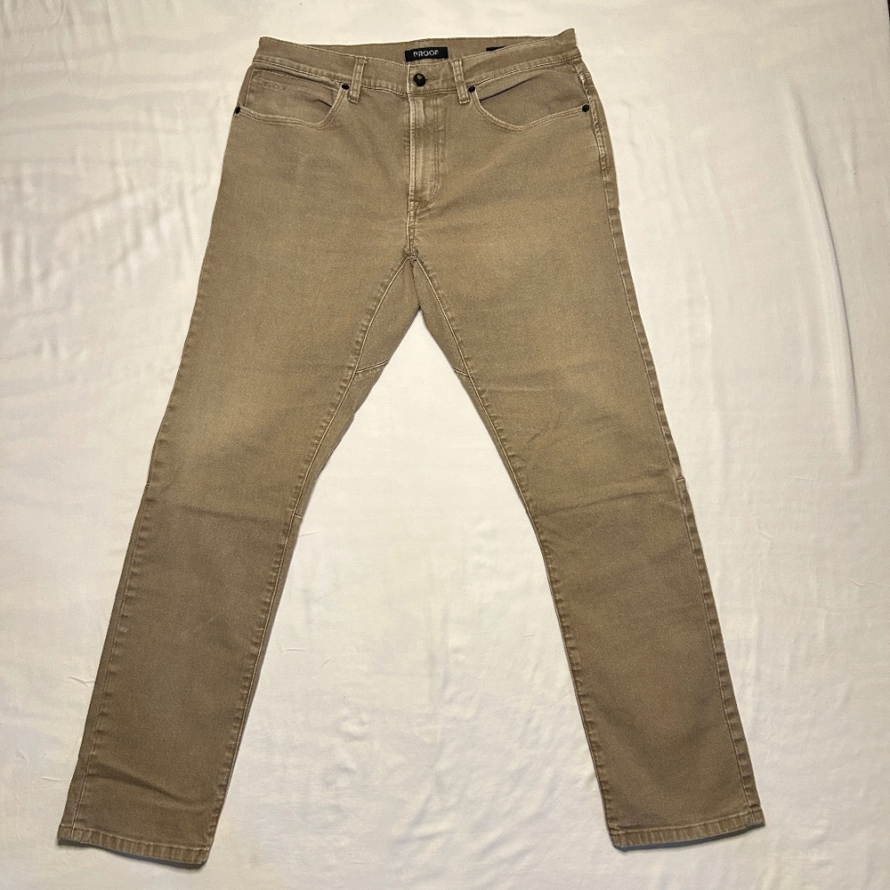 Huckberry Proof Slim Men’s Jeans in Khaki Slim Fit